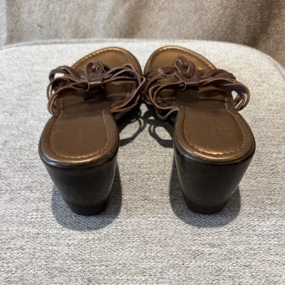 Montego Bay Club Dark Brown Wedge Sandals - Picture 4 of 5